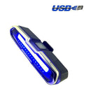 LED Bike Tail Light Red & Blue USB Rechargeable Waterproof Super Bright Mul