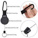 Nylon Rope Pull Ring Tool Retractable Key Chain Recoil Heavy Duty Ring Key R5U6