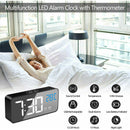 Multifunction Mirror LED Alarm Clock Digital Clock Thermometer USB Night Light