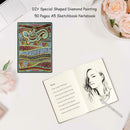 DIY Lizard Special Shaped Diamond Painting 50 Pages A5 Sketchbook Notebook