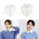 2Pieces Women's Detachable Lace Dickey Collar Blouse Half Shirt False Collar