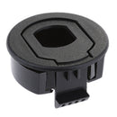 Black Plastic Boat Marine RV Deck Hatch Door Cabinet Round Pull Latch Lock