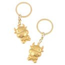 1PC Chinese Zodiac Ox Year Key Ring Pendant Lucky Bull Keychain Gift Souveni Hn