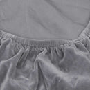 Stretch Fox Velvet Fabric Dining Room Wedding Kitchen Home Short Chair Seat