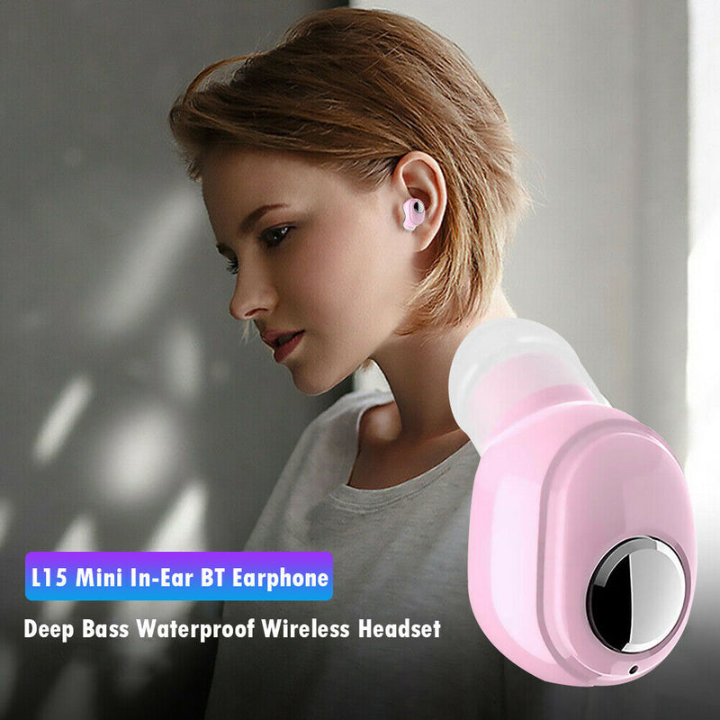 L15 Mini In Ear Bluetooth Earphone Deep Bass Waterproof Wireless Headset