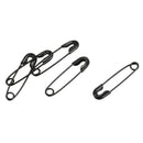 Metal Fastening Tool Safety Pins 0.8 x 0.2 Inch 100 Pcs Black I8J9