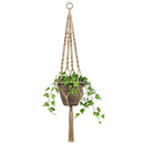 2 Pcs Macrame Plant Hanger Indoor Outdoor Hanging Planter Basket Jute Rope  F1G5