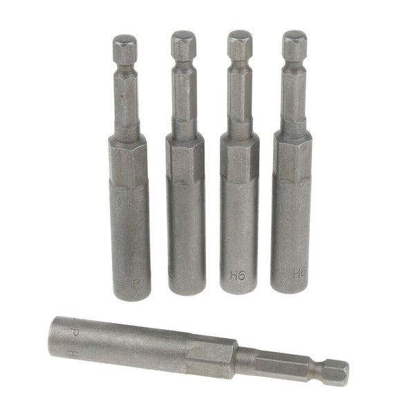 Socket Bits Adapter Drill Nut Driver Power Extension Bar 1/4'' Shank 6mm High