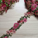 Flower Embroidered Trim Lace Ribbon DIY Wedding Sewing Craft Applique Suppl D2K3