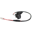 Blue LED Car Motorcycle Dual USB Ports Charger Power Supply 5V 4.2A