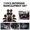 11pcs/set Door Console Non Slip Anti Dust Liners Mats for Dodge Challenger