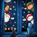 Christmas Wall Stickers Santa Claus Window Decor Snowman Decoration Elk U6C Z1A0