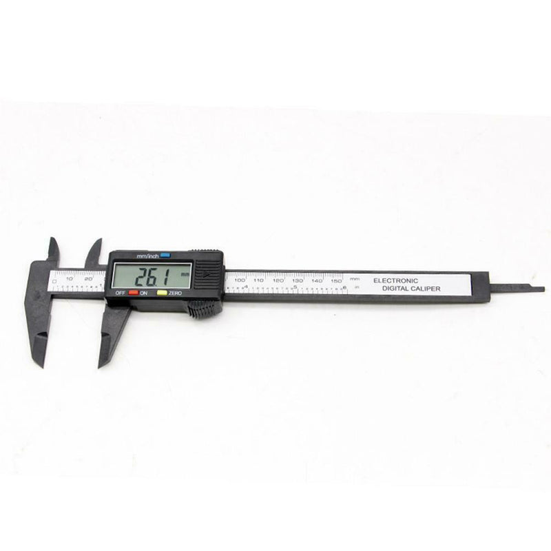 150mm 6 inch LCD Digital Electronic Carbon Fiber Vernier Calipers Measuring
