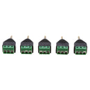 5x 3.5mm 3 Pole Stereo Audio Vedio Male to 3 Screw Terminal Female Adapter