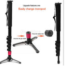 3/8" Screw Monopod 3Legs Base Stand Unipod Tripod Holder Fit For Sony Camera Red
