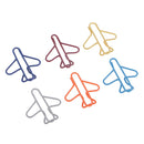 60Pcs Assorted Airplane Metal Paper Clips Bookmarks Office Stationery Crafts