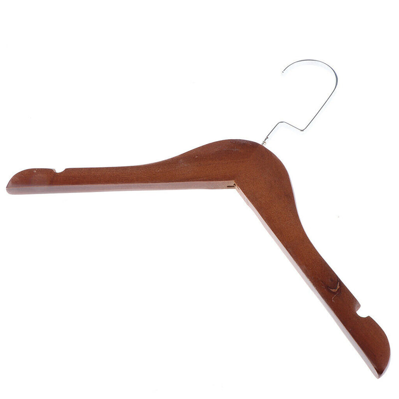 5 Pieces Wooden Hangers Coat Suit Garment Clothes Wardrobe Wood Hangers Kids