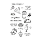 Lunch Metal Cutting Die Frame+Silicone Stamp Embossing Craft Scrapbooking