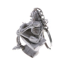 Creative Skeleton on Toilet Key Chain Key Ring Novelty Gift Rubber Metal Ring LJ