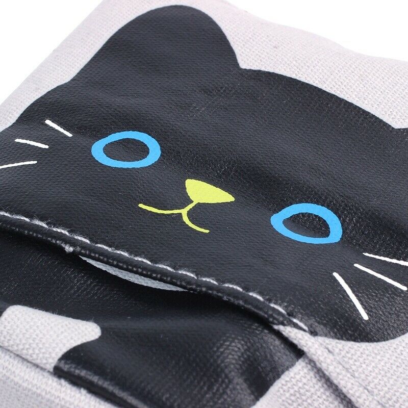 canvas Cartoon Cute Cat Telescopic Pencil Pouch Bag Stationery Pen Case Box A2I9