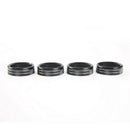 4Pcs Black Air Conditioner Audio Switch Knob Ring Cover Trim for Ford F150