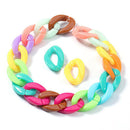100x Acrylic Durable Chain C-Links DIY Jewelry Necklace Findings Accessories