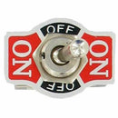 Heavy Duty Rocker Toggle Switch 10A 125V SPST 2 Pin ON/OFF Switch Metal Bat