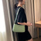 Women Solid Evening Clutch Shoulder Handbags PU Leather Totes Bags (Green)