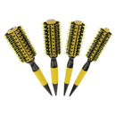 Round Hair Roller Brush Natural Wood Nylon Bristle Styling Hairbrush 2.4"