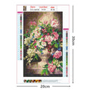 Flower DIY Craft 5D Diamond Painting Kit Rhinestone Stitchwork 12x8inch