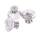 16 X LS-D3020 40MM Clear Crystal Glass Diamond Cut Door Knobs Kitchen Cabin