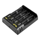 2X(18650 Charger 4 Slot Usb 21700 Aa Aaa 26650 Smart Lithium Battery Nimh B