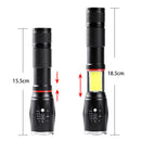 Multifunction Led flashlight 8000LumensCREE XML T6 COB torch hiddenWhite Ligh 3C