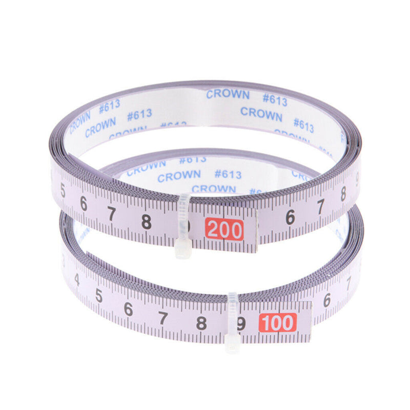 2 x Woodworking Tool Metric Track Tape Measure Self Adhesive Scale Miter T-Track