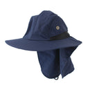 Outdoor Fishing Hiking Boonie Snap Hat Brim Ear Neck Cover Sun Flap Cap Blu M5Y1