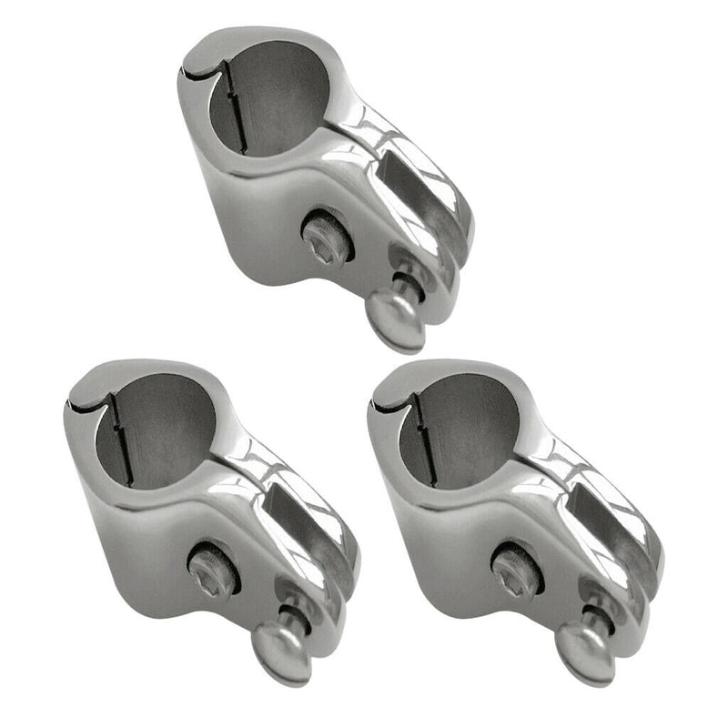 3pcs Stainless Steel Boat Canopy Tube Knuckle Clamp Suits 1" OD Tube Hinged