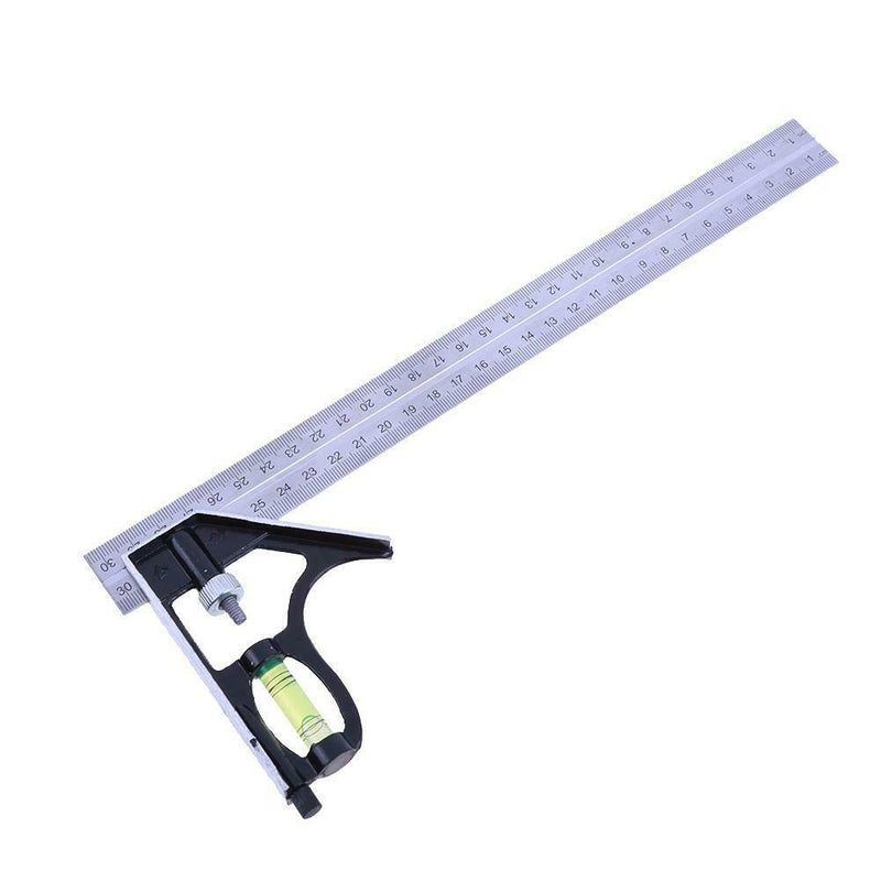 300mm(12'')Adjustable Engineer Combination Try Square Set Right Angle Ruler A