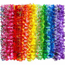 36Pcs Hawaiian Garland Hula Lei Flower Leaves Necklace Tropical Beach Luau Decor