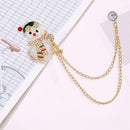 Fashion Brooch Rhinestone Bells Snowman Badges Jacket Xmas Gift (Style 5) A