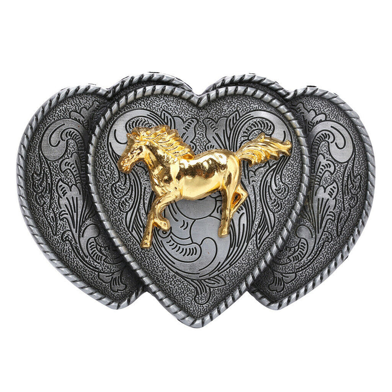 Western Cowboy Style Replacement Belt Buckle Horse Engraving For Men Gentlemen