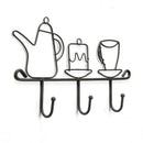 Wall Mounted Hooks Rack,11 Inches Iron 3 Hooks Kitchen Home Restaurant Keys