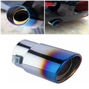 Car Muffler Tip Exhaust Pipe Tail Burnt Blue Titanium Steel Stainless V1N9
