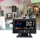 Digital LCD Thermometer Hygrometer Alarm Clock Calendar Display Sound Control