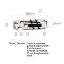 Tiny Ratchet Multi-Tool Key Chain 6 in 1 Key Chain Keyring Bottle Opener Ruler