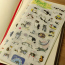 6Cute Scrapbooking Cat Craft Portable Album Diary Calendar lovely Label. St A6W2