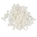 100 Pcs M3x10mm Threaded Rod White Nylon Phillips Head Screws Bolts Z3H6