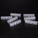 Clear Plastic 28 Slots Nail Art Tools Jewelry Storage Box Case Organizer Bead TO