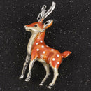 Fashion Lovely Sika Deer Animal Brooch Pin Enamel Wedding Costume Jewelry Xmas