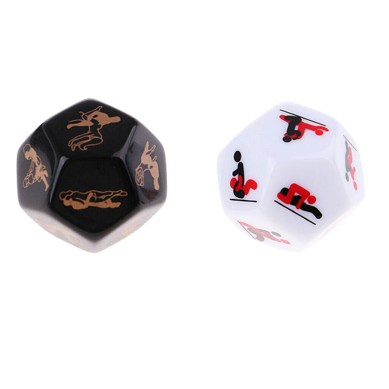 4x Acrylic Funny Spicy  Love Dice with Pouch Bachelor Party Love Couple