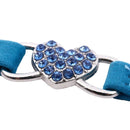 Heart charm and bell cat collar safety elastic adjustable with soft velvet